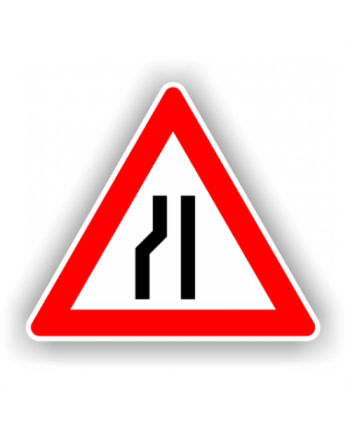 Indicatoare Pentru Drum Ingustat Pe Partea Stanga